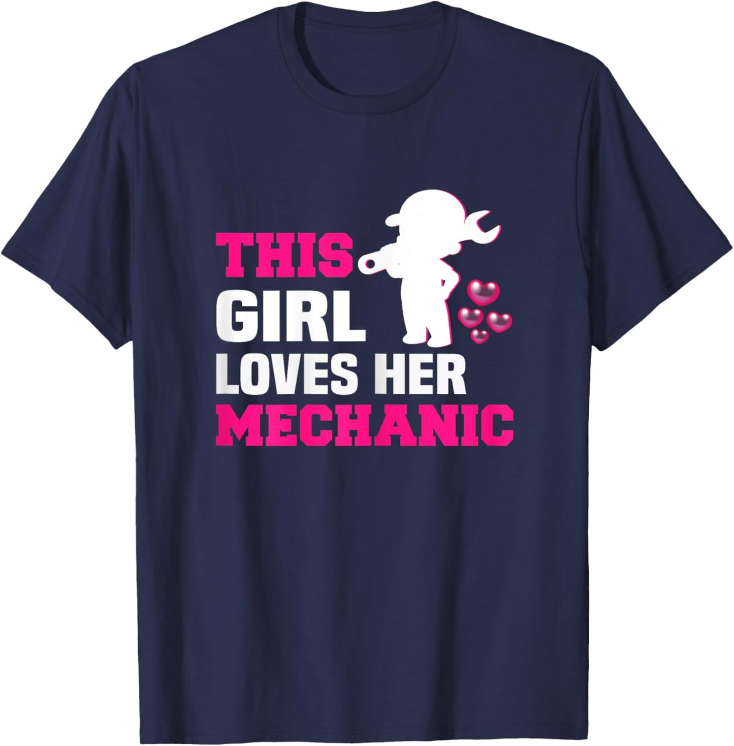 This girl loves her mechanic mechanic T-Shirt - T-Shirt | Navy