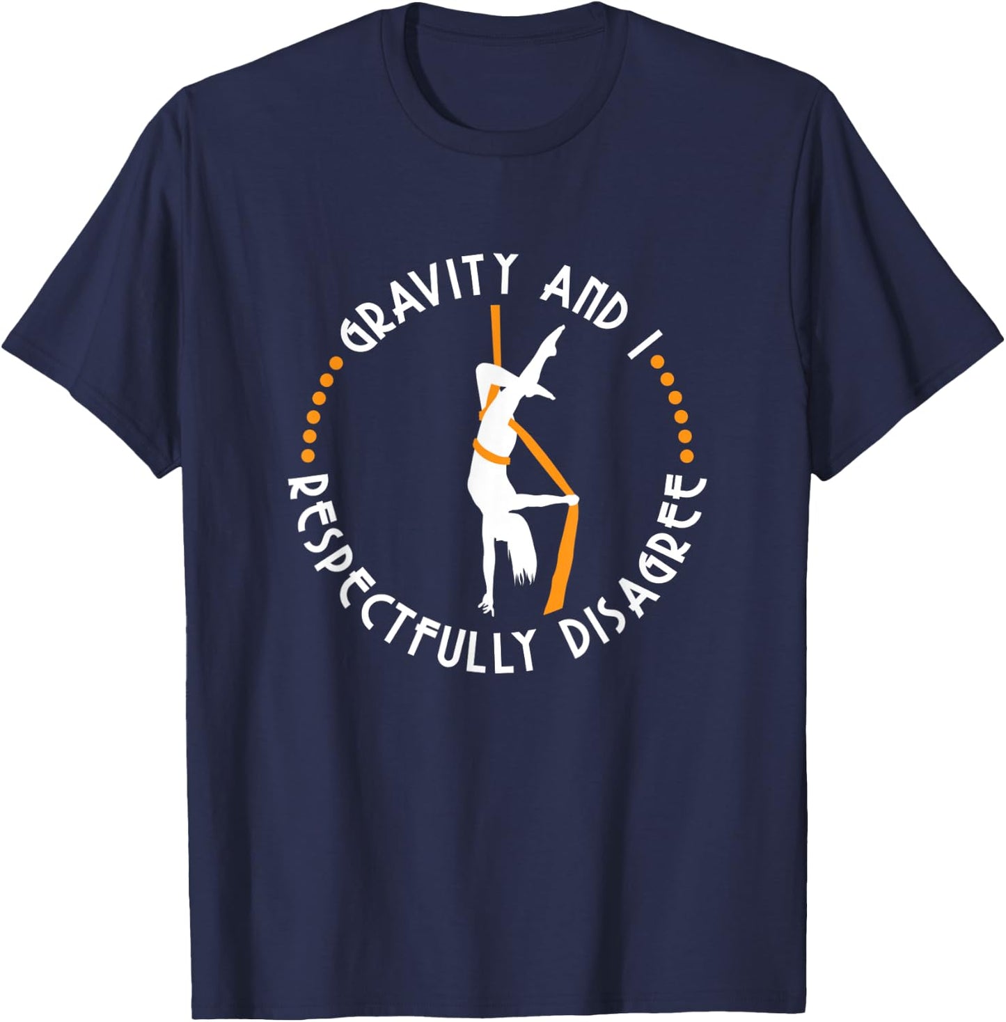 YeoYs Aerial Dancing Gifts - Adults Kids - Black Modern Aerialist Workout Yoga Exercise Fitness - Small - Short Sleeve - - Classic Fit - Pull On - Machine Wash T-Shirt - T-Shirt | Navy