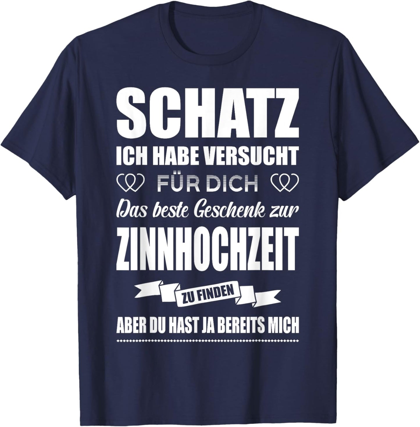 33 Jahre Ehe Zinnhochzeit Hochzeitstag Ehemann Ehefrau T-Shirt - T-Shirt | Navy