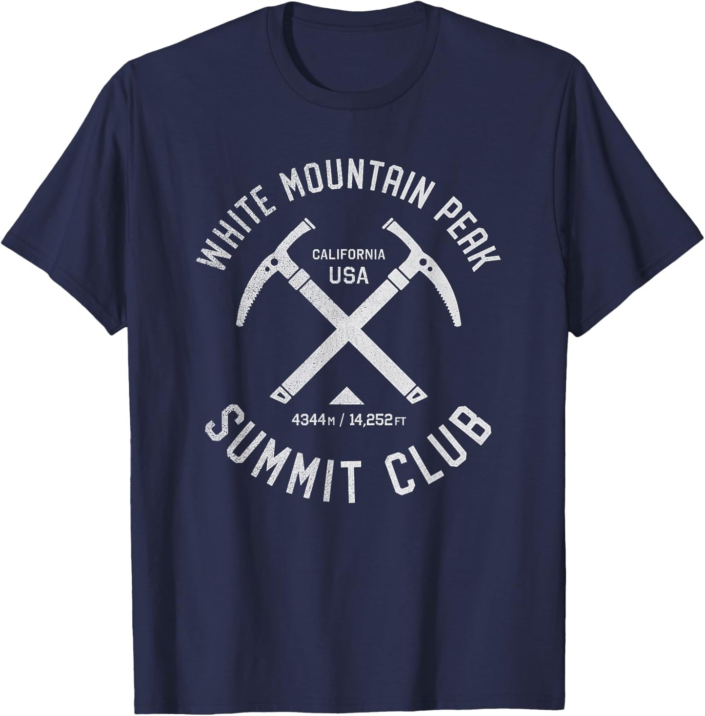 White Mountain Peak Summit Club | I climbed White Mountain T-Shirt - T-Shirt | Navy
