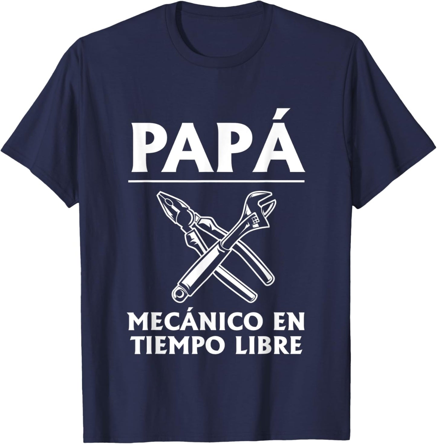 Papà Mecanico En Tiempo Libre Día del Padre T-Shirt - T-Shirt | Navy