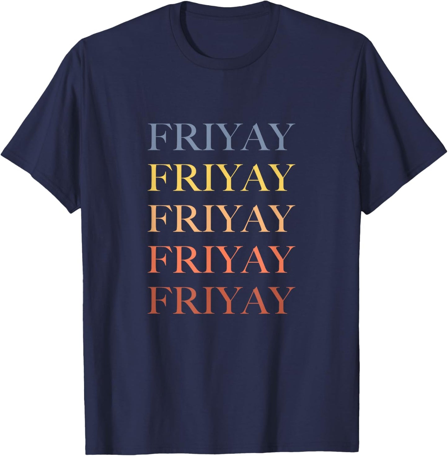 FRIYAY Retro Rainbow T-Shirt - T-Shirt | Navy