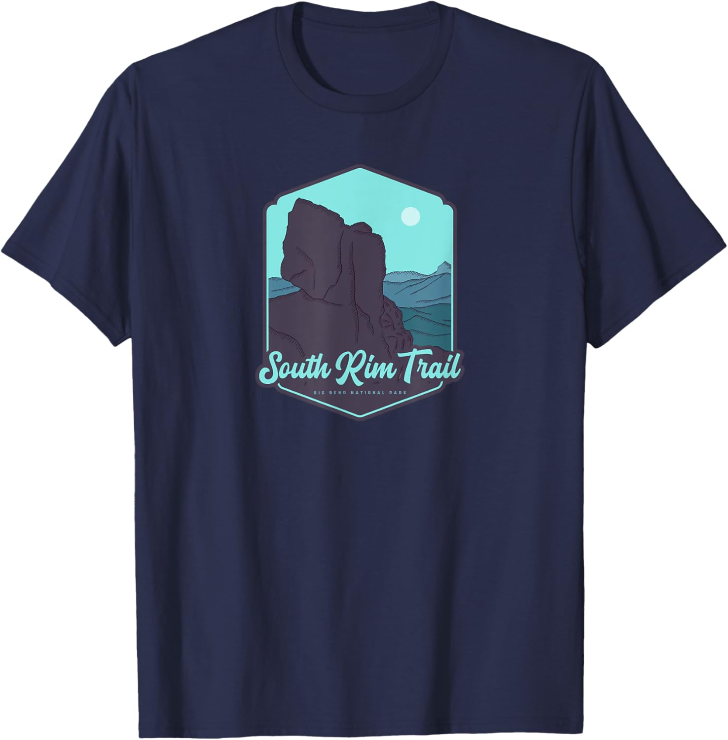 South Rim Trail - Big Bend National Park T-Shirt - T-Shirt | Navy