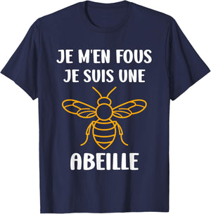 Funny Bee insect Je m'en fous je suis une Abeille T-Shirt - T-Shirt | Navy