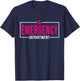 Emergency Department Emergency Room Nurse Breast Cancer T-Shirt - T-Shirt | Navy