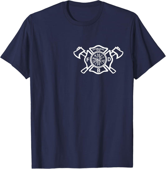 Boston Fire Department, Firefighter T-Shirt - T-Shirt | Navy