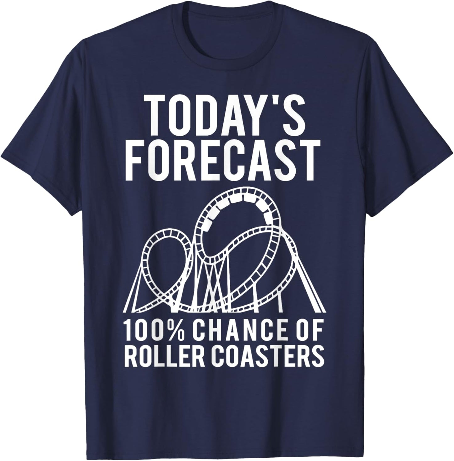 Funny Roller Coaster Design Women Kids Coaster Lover T-Shirt - T-Shirt | Navy