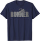RUNNER Track & Field Cross Country Running Athlete Vintage T-Shirt - T-Shirt | Navy