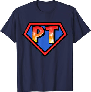 Superhero PT Physical Therapy - Halloween Costume T-Shirt - T-Shirt | Navy