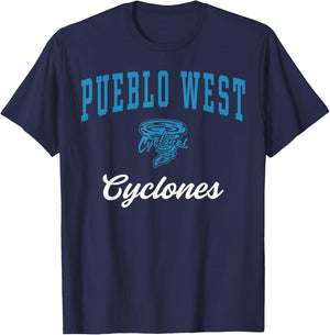 Pueblo West High School Cyclones C3 T-Shirt - T-Shirt | Navy