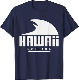 Hawaii Surfing Ocean Wave T-Shirt - T-Shirt | Navy