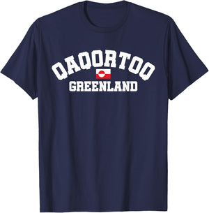 Qaqortoq Greenland, Greenland Flag, Qaqortoq T-Shirt - T-Shirt | Navy