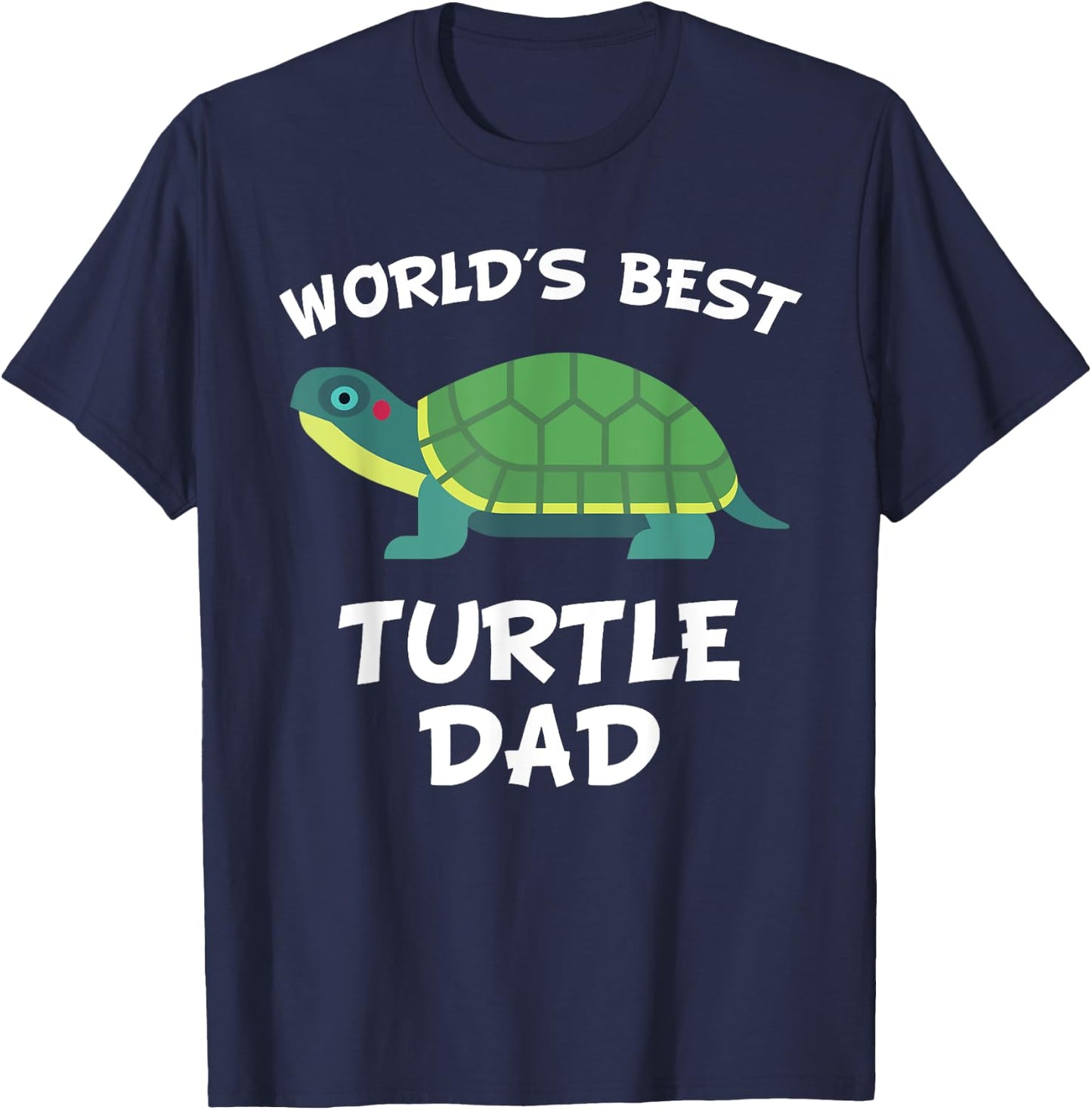 World's Best Turtle Dad Turtle Owner T-Shirt - T-Shirt | Navy