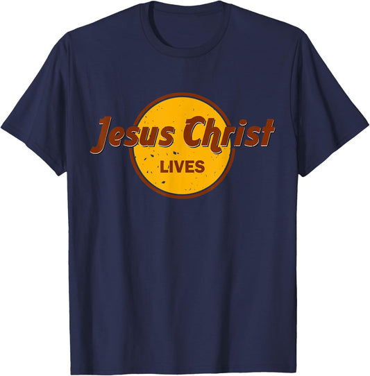 Jesus Christ Lives T-Shirt - T-Shirt | Navy