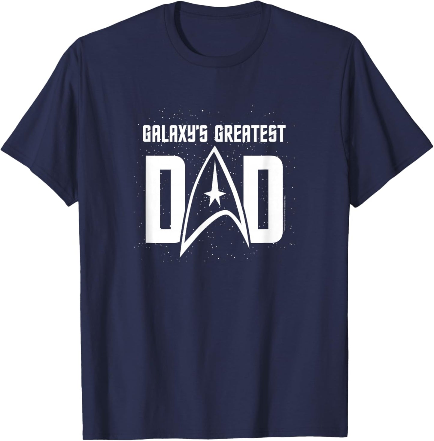 Star Trek Father's Day Galaxy's Greatest Dad Badge T-Shirt - T-Shirt | Navy