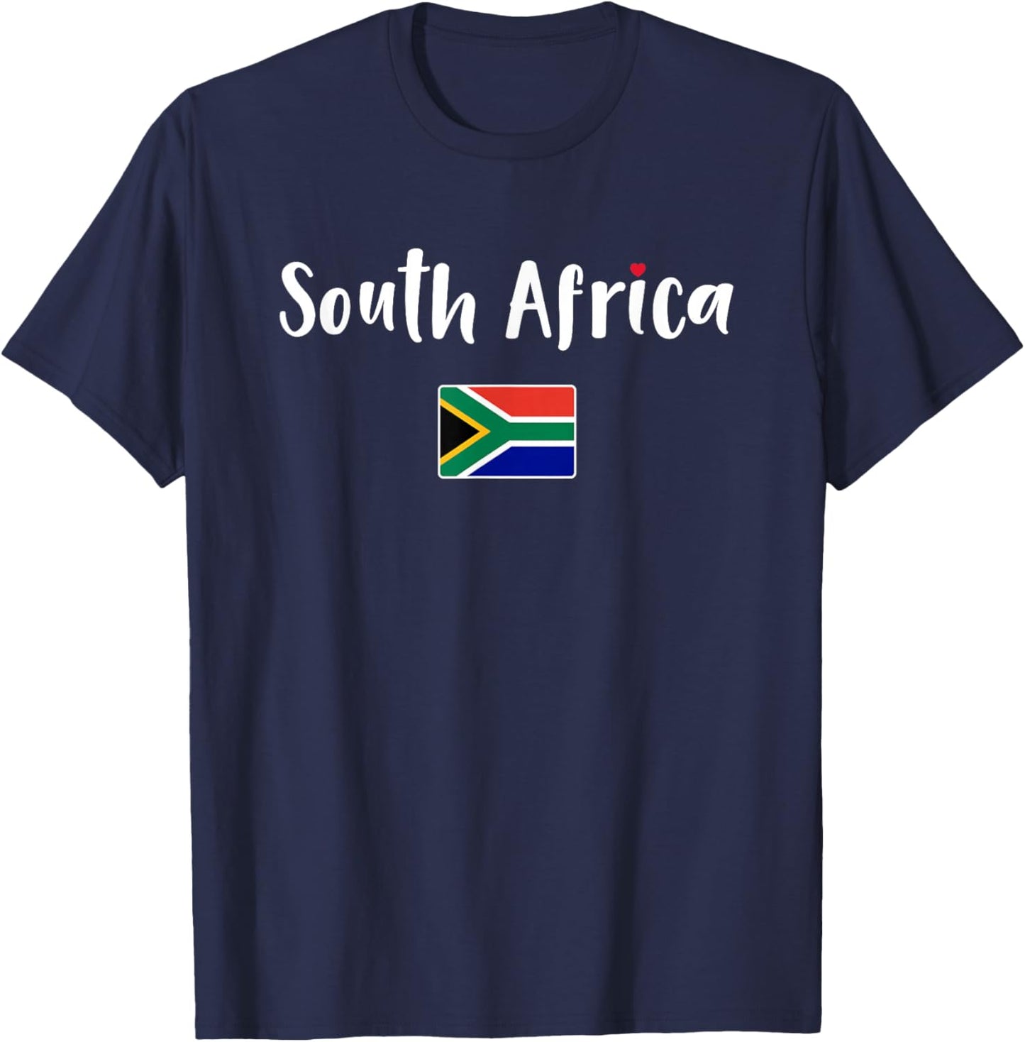 I Heart South Africa Flag Souvenir Women T-Shirt - T-Shirt | Navy