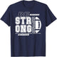 Joshua 1:9-Strong & Courageous Football Themed T-Shirt - T-Shirt | Navy
