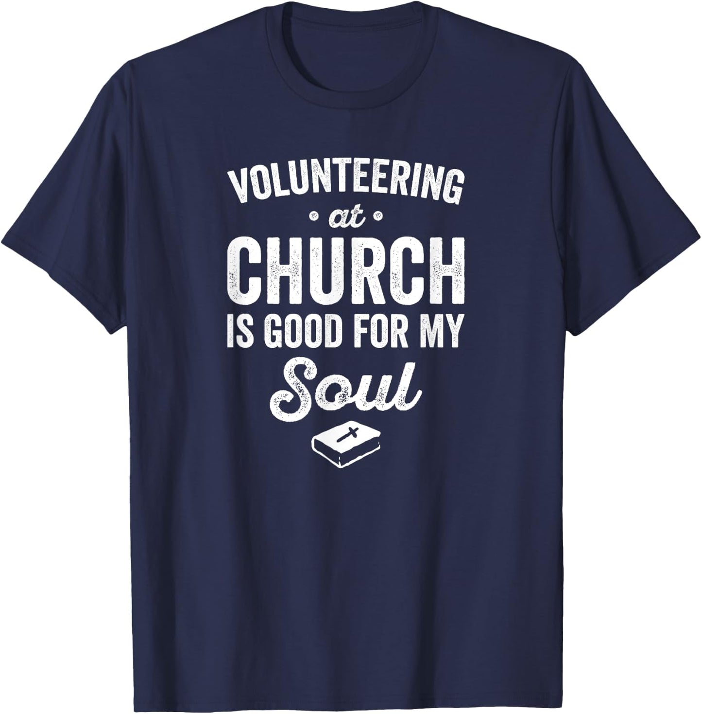 Church Volunteer Pun for Ministry Team, Counselor, or Pastor T-Shirt - T-Shirt | Navy