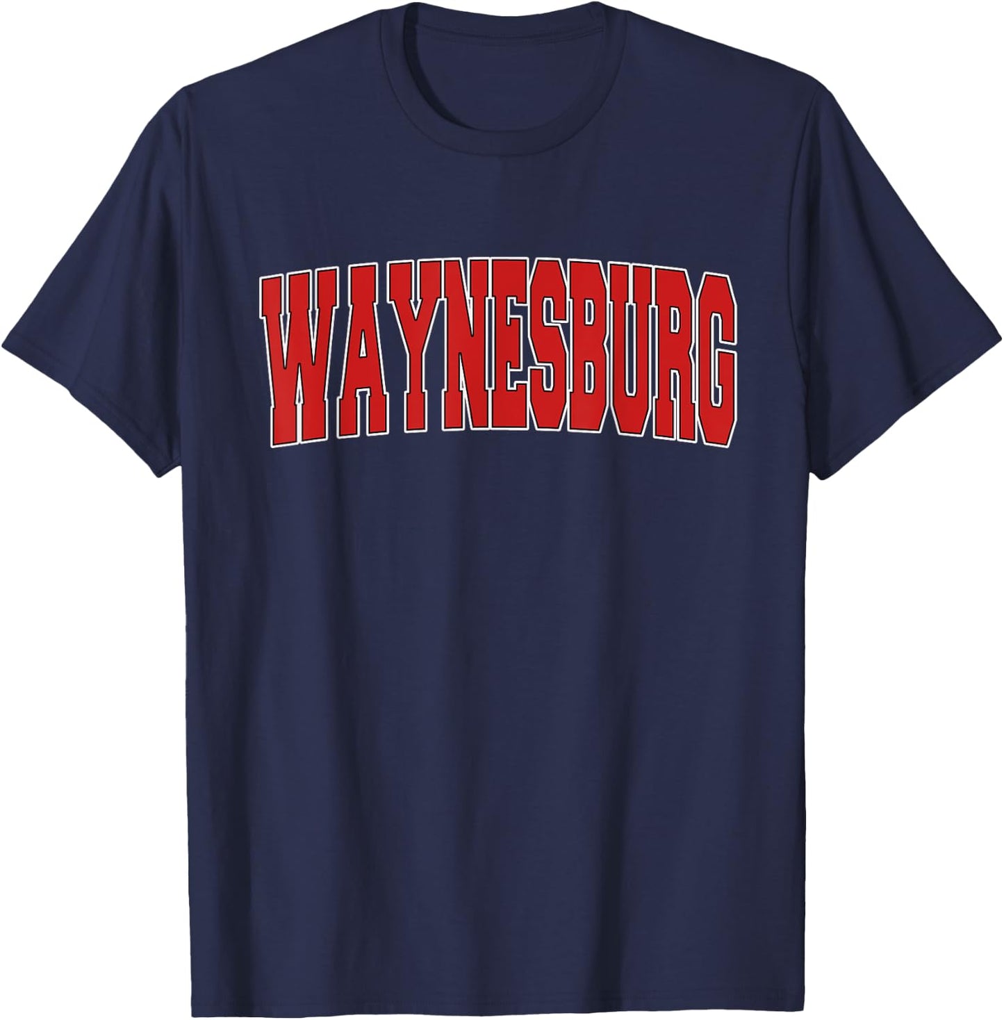 WAYNESBURG PA PENNSYLVANIA Varsity Style USA Vintage Sports T-Shirt - T-Shirt | Navy