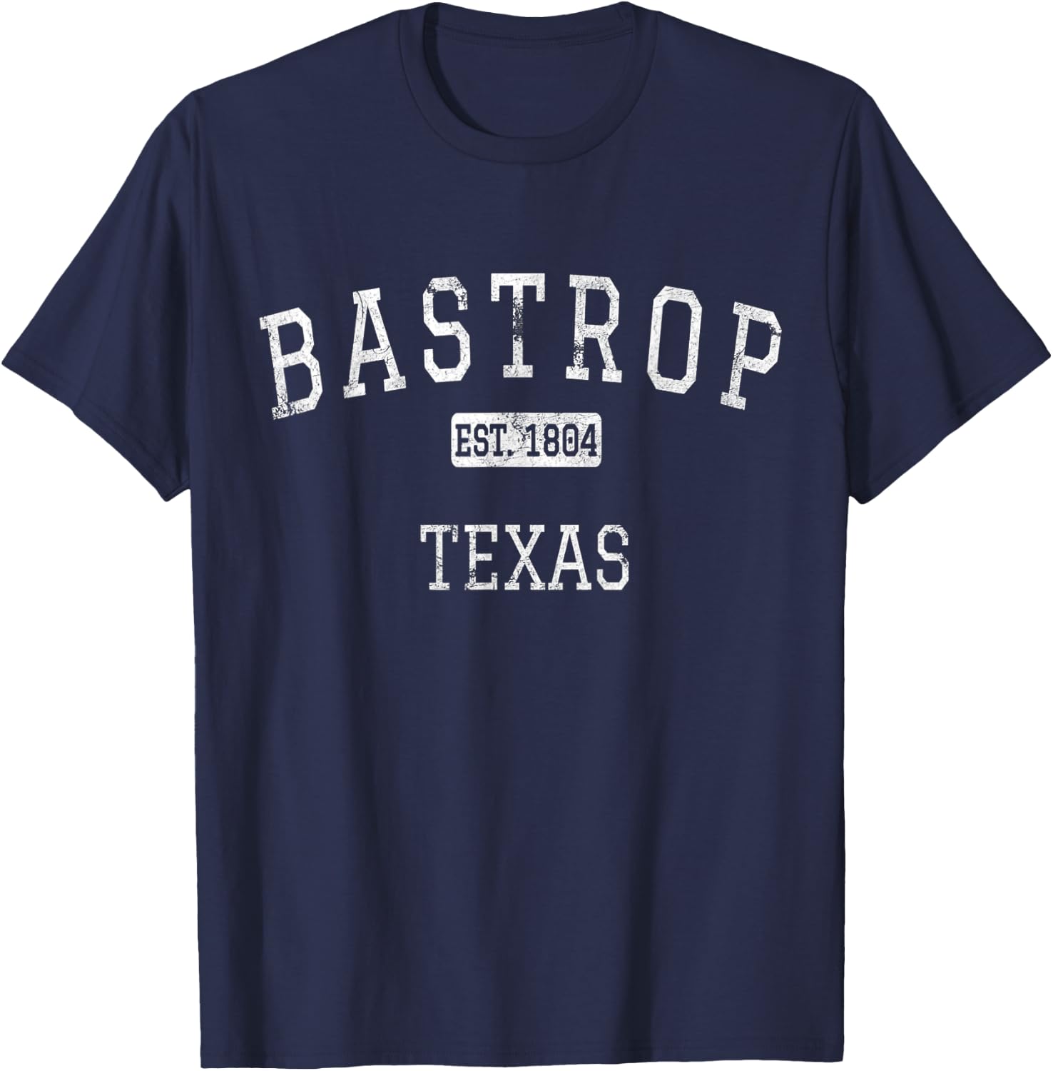 Bastrop Texas TX Vintage T-Shirt - T-Shirt | Navy