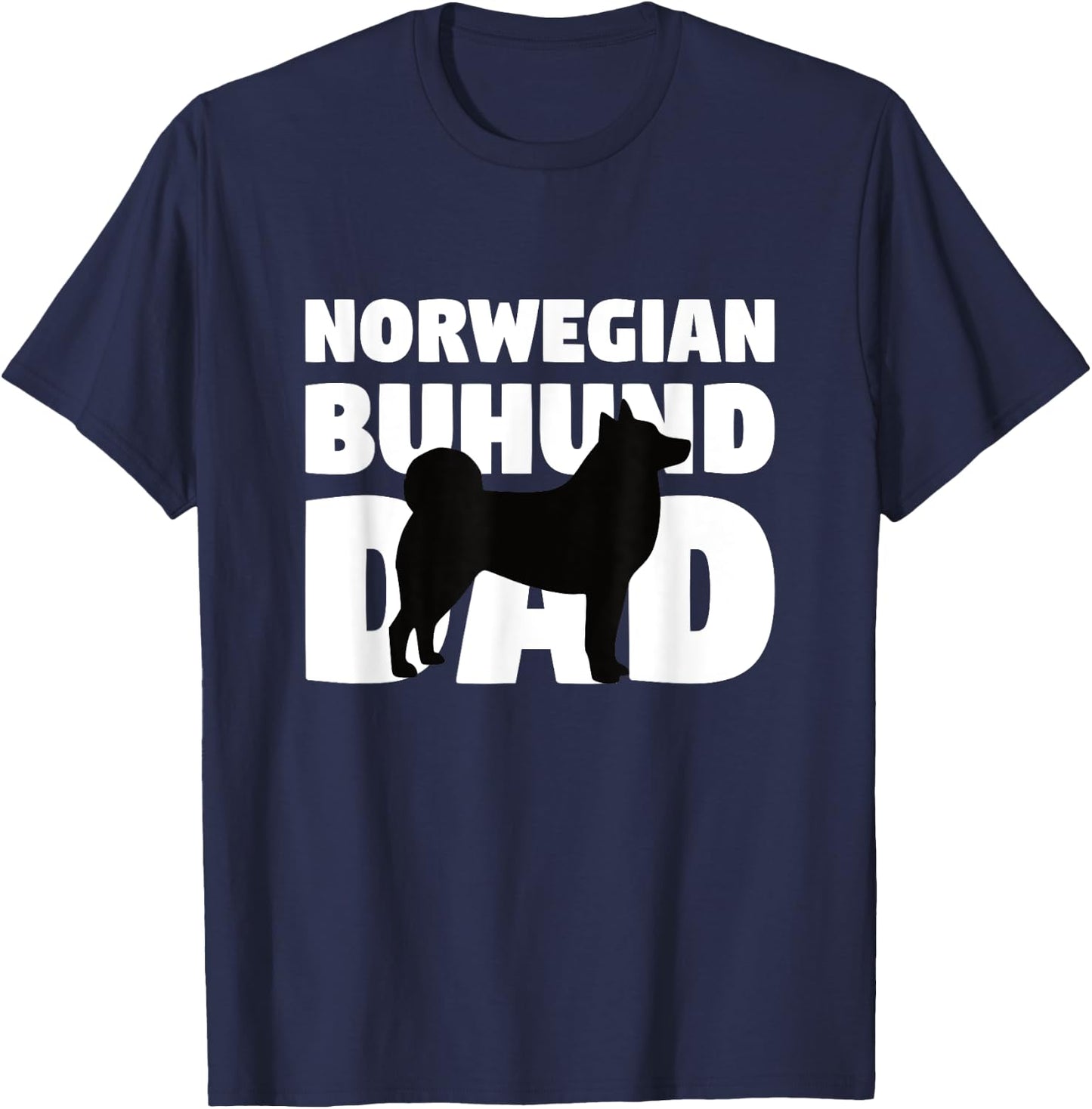 Norwegian Buhund Gift Dog Father Norwegian Buhund Dad Women Kids T-Shirt - T-Shirt | Navy