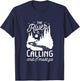 The River Is Calling I Must Go White Water Rafting Boating T-Shirt - T-Shirt | Navy