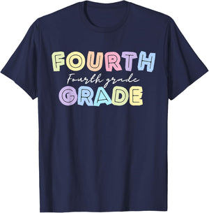 First day Teachers Welcome back to School Team 4th grade Men Women Kids T-Shirt - T-Shirt | Navy