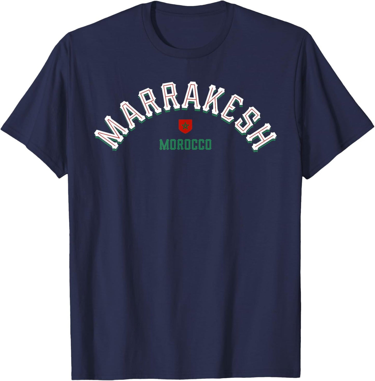 Marrakesh Morocco Travel North Africa Vintage T-Shirt - T-Shirt | Navy