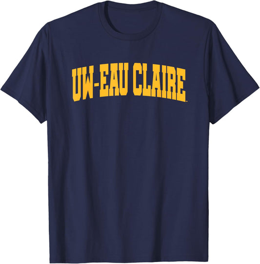 University of Wisconsin-Eau Claire Blugolds School Name Arch T-Shirt - T-Shirt | Navy