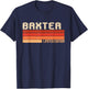 BAXTER Name Personalized Idea Men Retro Vintage BAXTER T-Shirt - T-Shirt | Navy