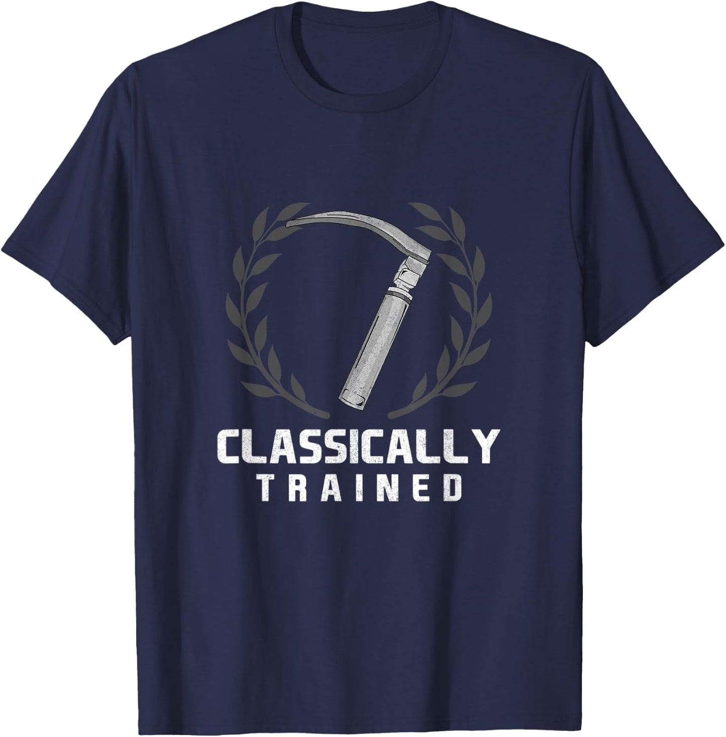 Classically Trained Anesthetists Laryngoscope Anaesthesia T-Shirt - T-Shirt | Navy