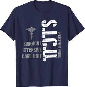 SICU Registered Nurse Intensive Care Unit RN Staff T-Shirt - T-Shirt | Navy