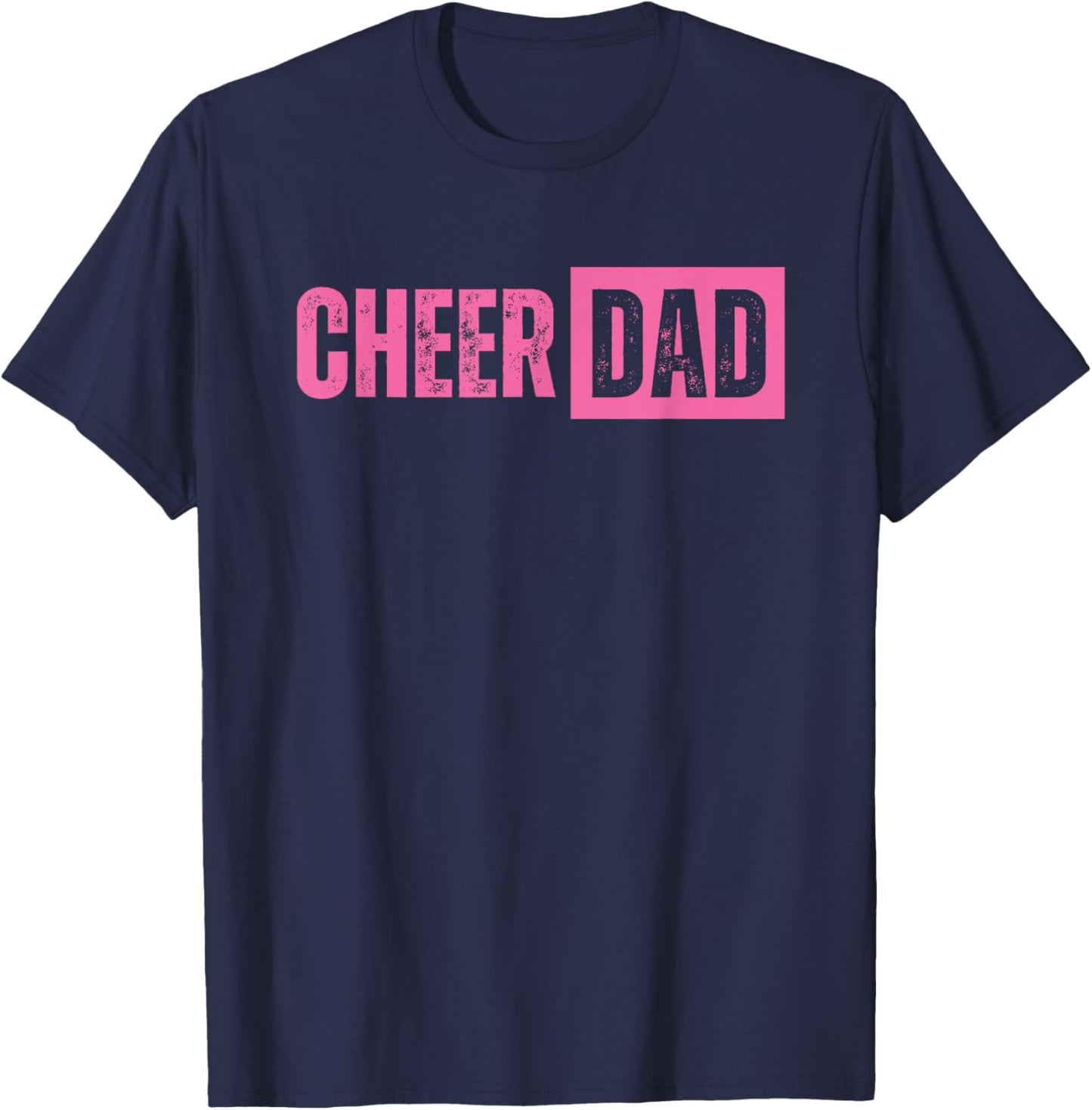 Cheer Dad Pink Cheerleading T-Shirt - T-Shirt | Navy