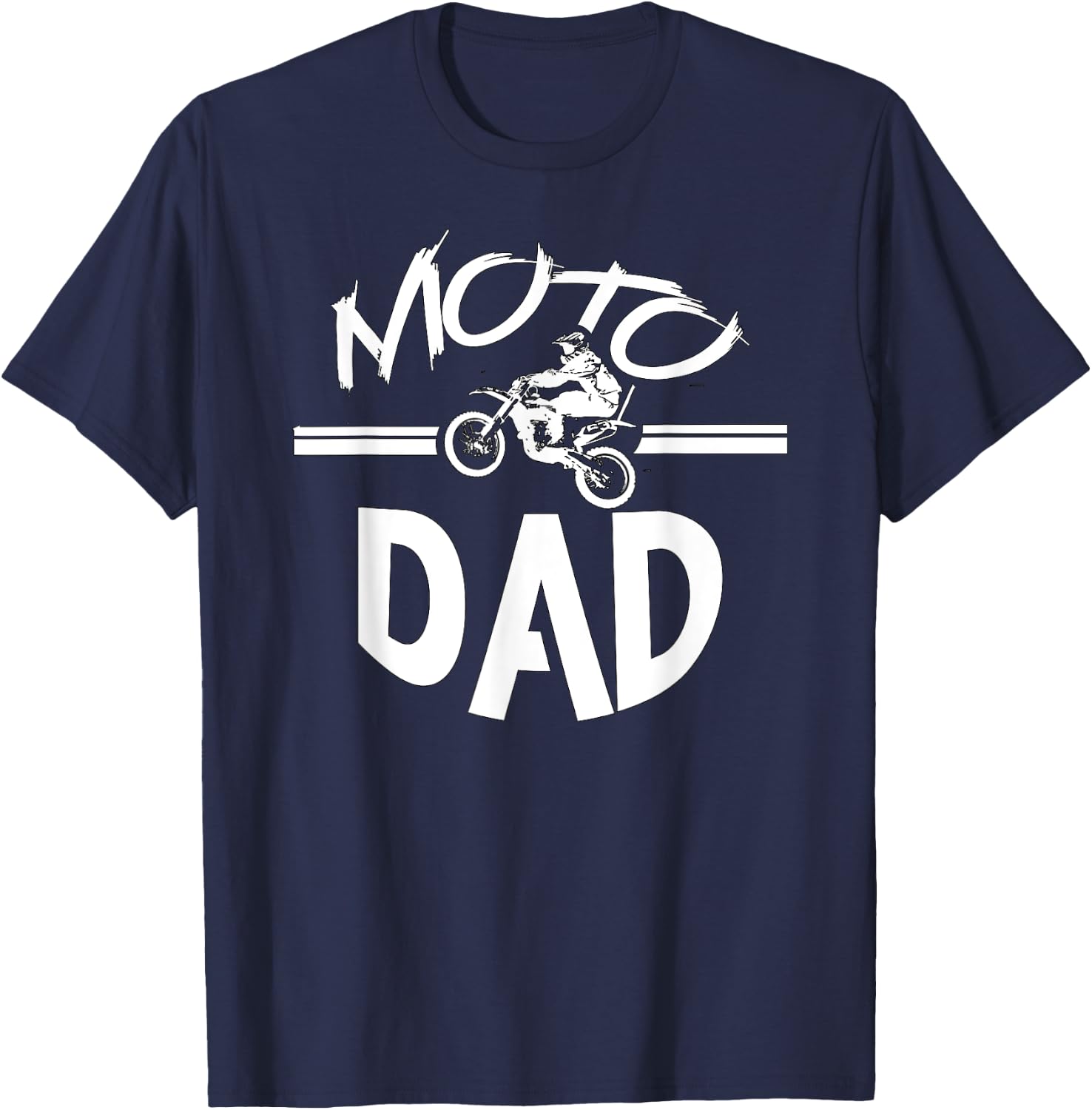 Dirt Bike Racing - Moto Dad T-Shirt - T-Shirt | Navy