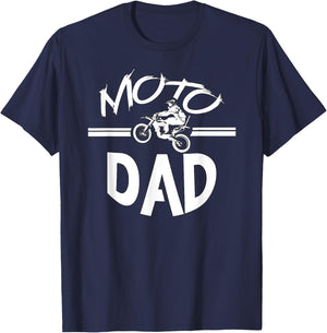 Dirt Bike Racing - Moto Dad T-Shirt - T-Shirt | Navy