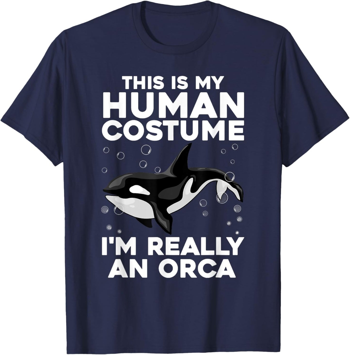 Cool Orca Design Women Sea Ocean Animal Orca Lover T-Shirt - T-Shirt | Navy
