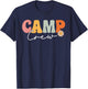 Camp Crew Team Retro Groovy Vintage First Day Of School T-Shirt - T-Shirt | Navy