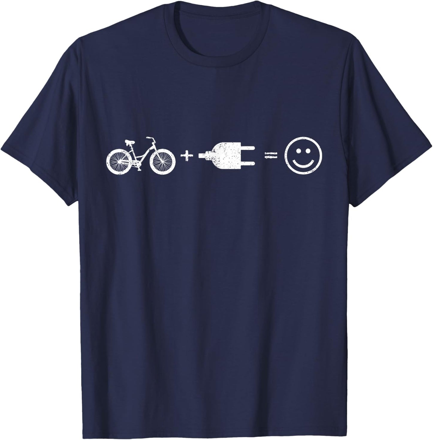E-Bike Electric Bicycle Funny Gift T-Shirt - T-Shirt | Navy