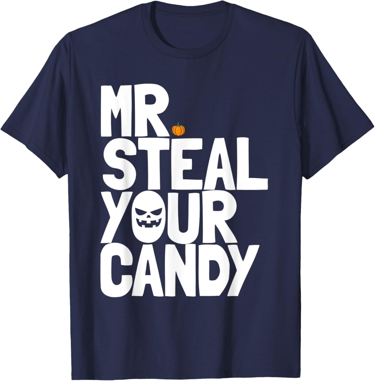 Mr Steal Your Candy Toddler Halloween Outfit Boys Halloween T-Shirt - T-Shirt | Navy