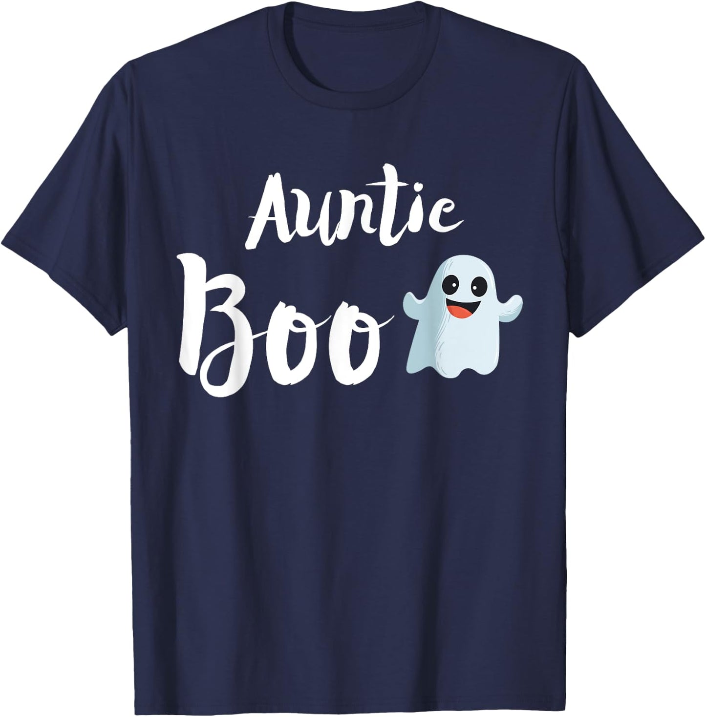 Auntie Boo Halloween Family Matching Ghost Aunt Shirt T-Shirt - T-Shirt | Navy