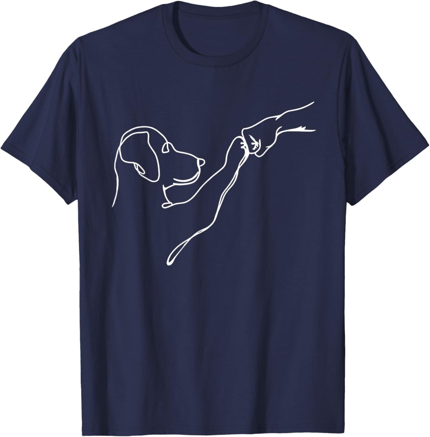 Dog Fist bump, Dog Lover Dog Mom Dog Dad, Labrador Retriever T-Shirt - T-Shirt | Navy