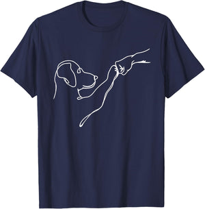 Dog Fist bump, Dog Lover Dog Mom Dog Dad, Labrador Retriever T-Shirt - T-Shirt | Navy