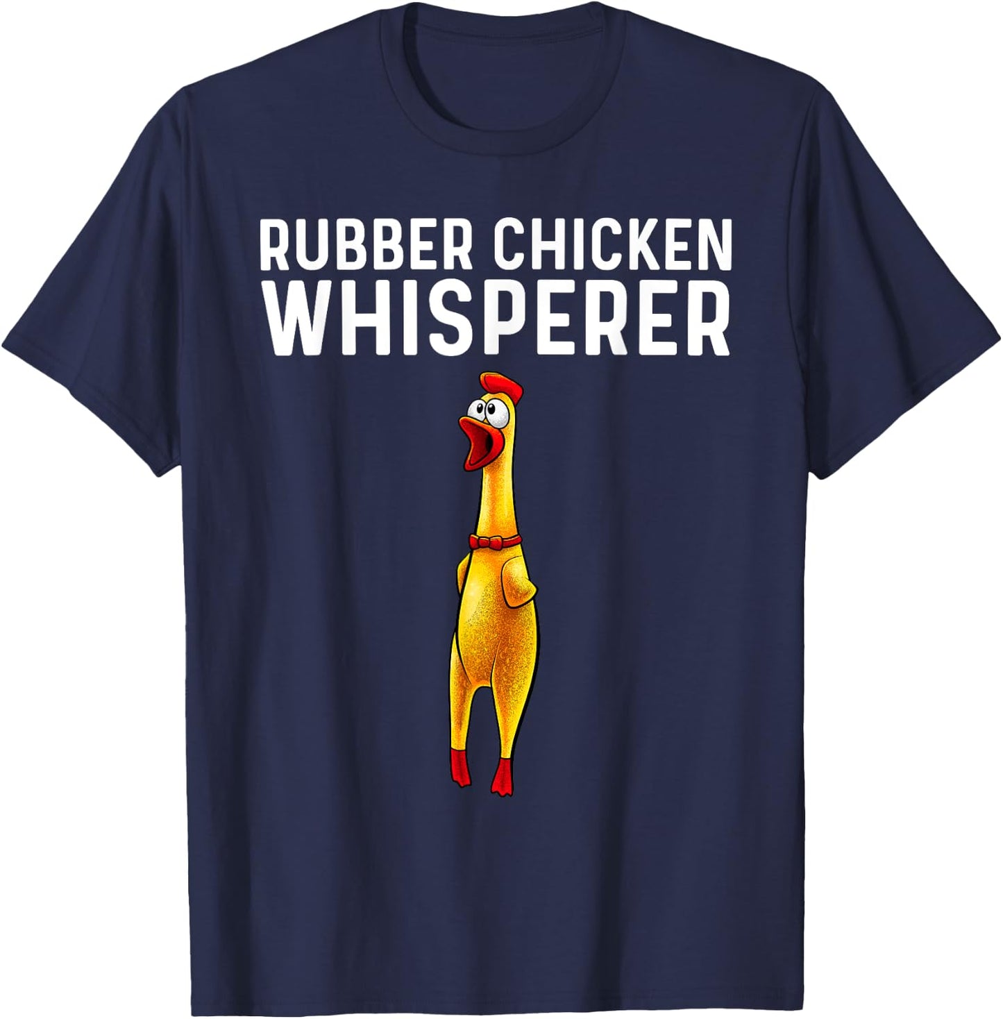 Cool Rubber Chicken Design Women Kids Rubber Chicken T-Shirt - T-Shirt | Navy