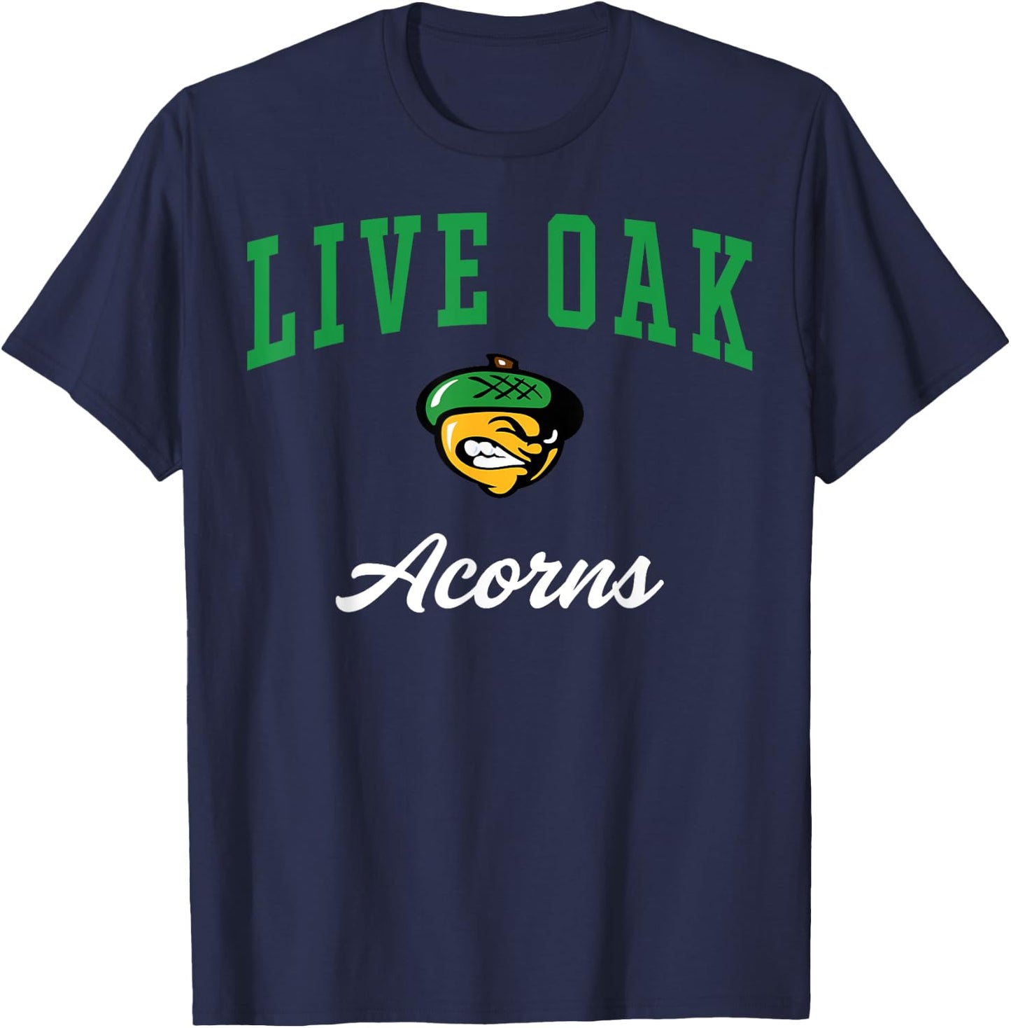 Live Oak High School Acorns C3 T-Shirt - T-Shirt | Navy