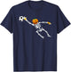 Skeleton Soccer Goalkeeper Halloween Pumpkin Goalie T-Shirt - T-Shirt | Navy