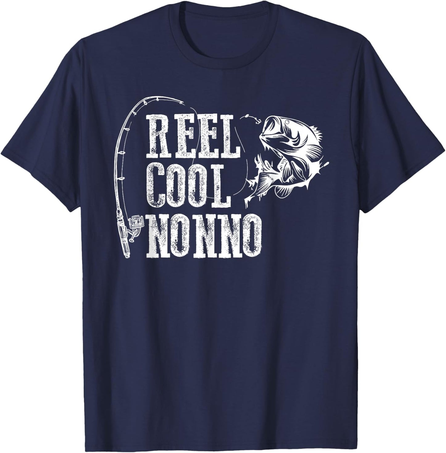 Nonno Fishing: Reel Cool Nonno T-Shirt - T-Shirt | Navy