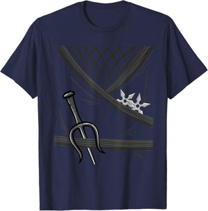 Cool Ninja Uniform | Funny Lazy DIY Halloween Costume Gift T-Shirt - T-Shirt | Navy