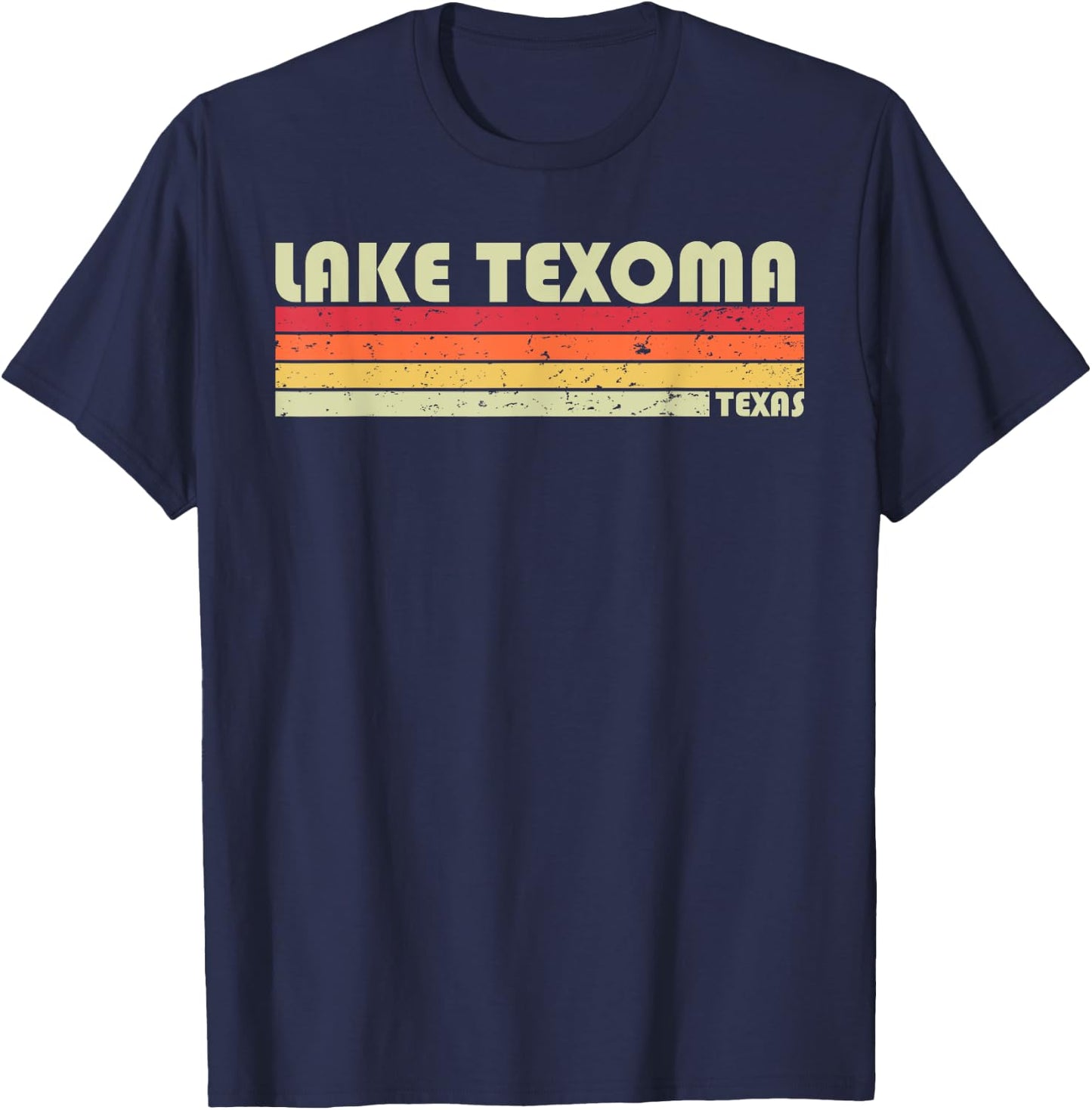 LAKE TEXOMA TEXAS Funny Fishing Camping Summer Gift T-Shirt - T-Shirt | Navy