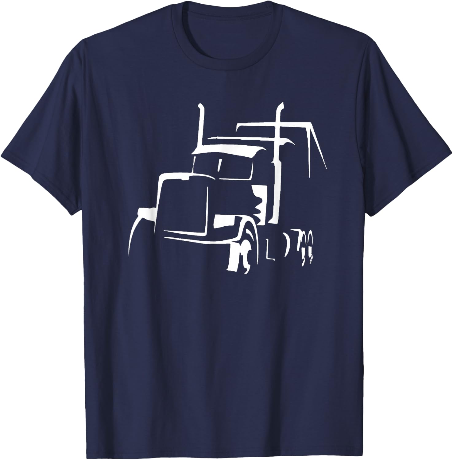 18 Wheeler Semi Truck Shirt for Truck Drivers Who Love OTR T-Shirt - T-Shirt | Navy