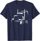 18 Wheeler Semi Truck Shirt for Truck Drivers Who Love OTR T-Shirt - T-Shirt | Navy